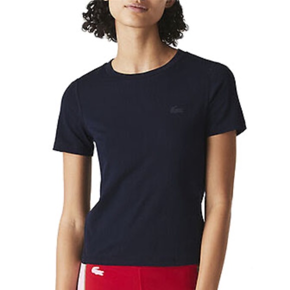 Lacoste Crew Neck Cotton Blend T-shirt - Picture 1 of 5